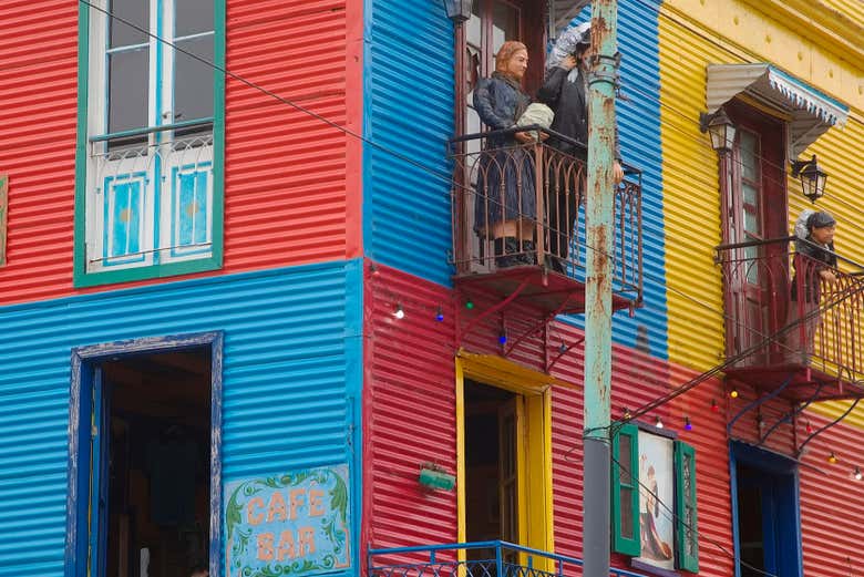 Típicas construções no bairro La Boca