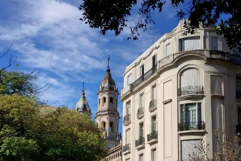 Edifícios na Plaza Dorrego